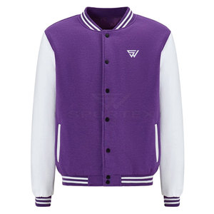 Meilleures ventes Veste universitaire d'hiver personnalisée pour hommes, nouveau style de mode coupe-vent avec col montant et logo à l'avant, vente en gros au prix de - Product Image 1