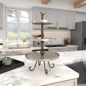 Base para Pastel de Metal Premium con Textura Elegante, Mejora la Presentación de Postres en Fiestas - Product Image 4