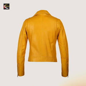 Chaquetas de cuero rojo para mujer, venta al por mayor, suministro de fábrica a granel, precios asequibles - Product Image 4