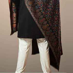 Chal Kani Pashmina Tejido a Mano, Diseño Tradicional Cachemirí, Lujoso, Suave y Cálido, Envoltura Premium de Invierno para Hombre, Elegante - Product Image 3