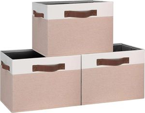 Cubos de almacenamiento de tela no tejida plegables personalizados de Vietnam con asas-Organizador cuadrado para armario, juguetes y ropa - Product Image 1