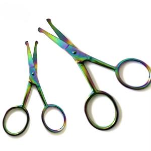 HERMANN MEDITECH HM-EBS-188 Stainless Steel Scissors Straight Blade Nose <b>Eyebrow</b> Hair <b>Trimmer</b> Precision Grooming Tool Ceramic - Product Image 2