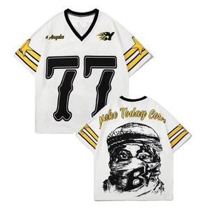 Camisetas de fútbol personalizadas, logotipo de manga corta, diseño de retazos, camisetas de equipo de fútbol de club de alta calidad, transpirables, de secado rápido - Product Image 1