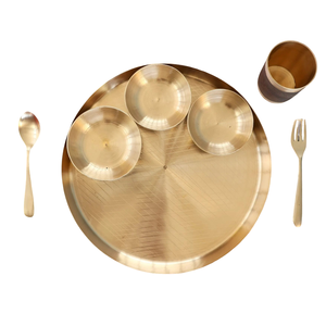 Plato de Metal de Último Diseño para Restaurante, Vajilla, Plato para Servir, Utensilios de Cocina, Plato para Comida de Grado Alimenticio, el Mejor Producto - Product Image 1