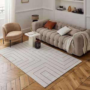 Juego de Alfombras Geométricas Carmel Cream-Terra, Colección 6040 - Product Image 4