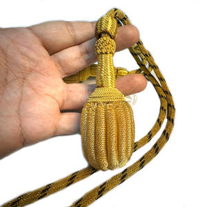 Venta superior 2025 Uniforme Espada Nudo Alambre de oro Personalizado Miembro del personal Espada Nudos Decorativos Ceremonial Espada Nudos - Product Image 2