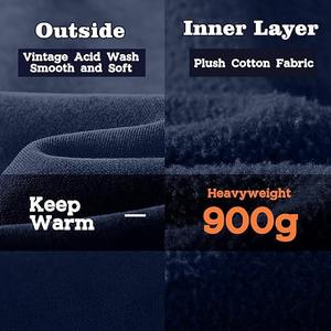 Sudadera con capucha personalizada de alta calidad para hombre, ropa de calle de algodón 100 de 500g/m2, lavado con ácido y desgastes, de gran tamaño, vintage - Product Image 5