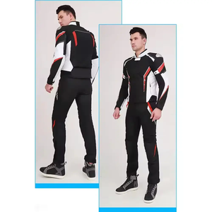 Veste de sécurité en cuir unisexe pour moto, coupe-vent, imprimée pour la conduite - Product Image 6