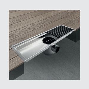 X canale Box doccia satinato in acciaio inox completo per doccia a pavimento 985x115 xh63 mm confezione da 1 - Product Image 5