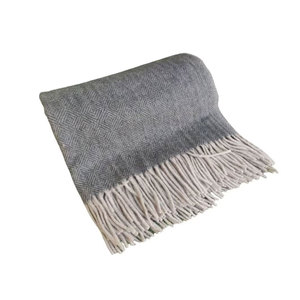 ผ้าห่มขนสัตว์ดีไซน์ใหม่ลายก้างปลาและเพชรจากผู้ผลิตอินเดีย2025 - Product Image 6