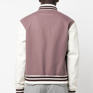 High Quality Men's Varsity Jacket Stylish <b>Genuine</b> Leather Sleeve with Premium Wool Body Best Wholesale Letterman Men's Jackets - Product Image 4