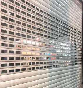 TOMA CE ISO9001 ISO14001 ISO45001 Automatische kunden spezifische Rollt ür aus Aluminium legierung mit hellem Fenster