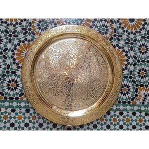 ถาดเสิร์ฟทองเหลืองเหนือกาลเวลา ให้การนำเสนอที่หรูหราสำหรับชุดน้ำชา บริการกาแฟ และจานของว่าง - Product Image 5