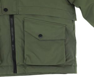 <b>Men's</b> Winter Jacket Thick White Duck <b>Puffer</b> Waterproof Nylon Breathable <b>Long</b> Warm Hood Zipper Closure Casual Button Outdoor - Product Image 5