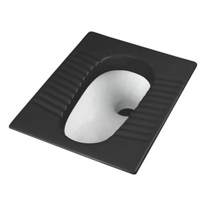 Stylish Artistic Black & White Double Color Ceramic Sanitary Ware Orissa Inspired <b>Squatting</b> <b>Pan</b> for Bathroom Asian Design Style - Product Image 5