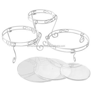 Elegante diseño simple soporte de pastel de metal chapado en oro forma redonda estilo antiguo soporte de postre y pastel a un precio razonable - Product Image 4
