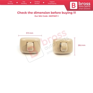 BDP1657-1 2 Piezas Ganchos para Visera Parasol Color Beige para A1 A3 A4 B7 B8 B9 A5 A6 C6 Q2 Q3 Q5 TT Exeo - Product Image 6