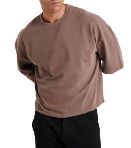 Camiseta Corta de Material Suave para Hombre, Talla Grande, Unisex, 100% Algodón, Cuello Redondo, Camiseta Corta Sostenible para Hombre - Product Image 3