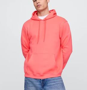 เสื้อฮู้ดผู้ชายแบบมีฮู้ดสำหรับออกกำลังกายแนวสตรีทกำหนดได้เองโลโก้แบบเรียบ - Product Image 5