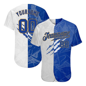 Vente en gros Maillot de baseball léger en polyester pour homme Grande taille Maillot respirant imprimé de softball - Product Image 1