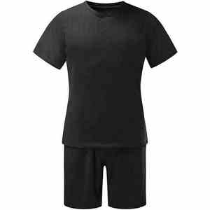 Conjuntos de pantalones cortos informales para hombre, novedad de verano al por mayor, camiseta de manga corta, pantalones cortos, conjunto de chándal liso, ropa de marca para hombre, conjunto de 2 piezas - Product Image 6