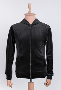 Fashion Men's Streetwear Hooded Tracksuits Set 100% <b>Velvet</b> <b>Fabric</b> Sport Outerwear Waffle Drawstring Pocket Lapel Regular Fit - Product Image 3