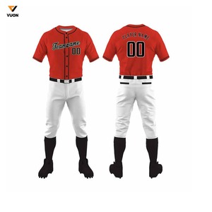 ชุดเสื้อเบสบอลผ้าโพลีเอสเตอร์ระบายอากาศยืดได้เสื้อเจอร์100% ชื่อและหมายเลขทีมนักเบสบอลปรับแต่งได้ - Product Image 5