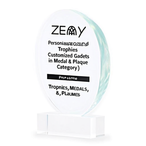 Trofei in Vetro Personalizzati Zemy, Gadget Personalizzati nella Categoria Medaglie e Targhe - Product Image 3