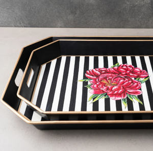 Crackle Finished <b>Enamel</b> Painted Eye Catching Serving <b>Tray</b> Custom made Iron Metal Decorative <b>Tray</b> Christmas Occasion - Product Image 2