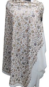 ผ้าพาชมินาทำด้วยมือผ้าไหมแท้ผ้าคลุมไหล่แจ็คการ์ดปักลายและออกแบบลายตามสั่งโดยผู้ผลิต - Product Image 2