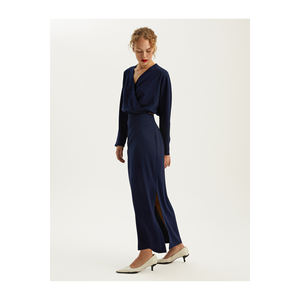 Jupe longue pour femme BGN avec détail côtelé, élégante et stylée, en provenance de Turquie - Product Image 1