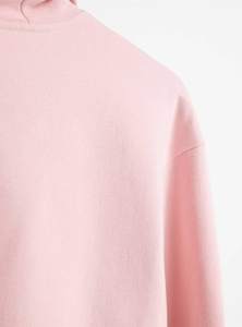 Sudadera con capucha corta personalizada para mujer, forrada para invierno, de punto, con cordón, hombros caídos, logo frontal, OEM, lisa - Product Image 3