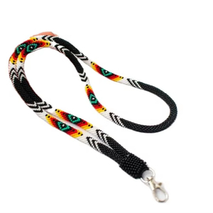 Collier élégant de qualité supérieure fait à la main, cordon multicolores à perles et porte-badge porte-clés, porte-badge de carte d'identité, porte-badge de carte d'identité de bureau, design de cordon - Product Image 1
