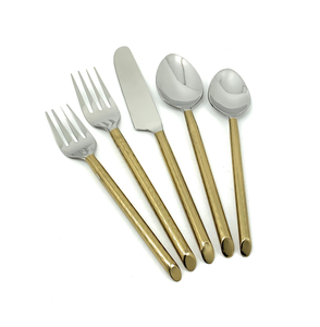 New Luxury Design Metal <b>Cutlery</b> Restaurant & Hotels Table Decorative <b>Gold</b> Plated <b>Cutlery</b> <b>Set</b> Stainless Steel <b>Cutlery</b> Box 5pcs - Product Image 5