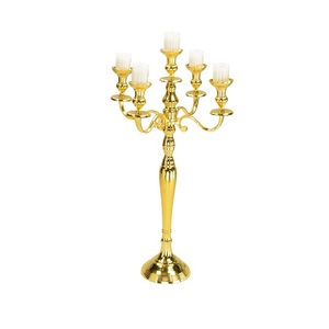 Handmade Aluminium Gold Color Centerpiece <b>Candelabra</b> Customized Size And Shape Candle Holder By Home Arts - Product Image 1