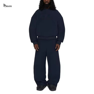 Conjunto Deportivo Unisex Holgado con Hombros Caídos, Conjunto Deportivo Elegante de Invierno para Hombre, Sudadera con Capucha 100% Algodón para Hombre, Pantalones Deportivos para Correr - Product Image 2