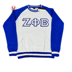 Zeta phi Beta เสื้อสเวตเตอร์คอกลมของผู้หญิงปักลายกำมะหยี่ขนาดพิเศษคอกลมมหาวิทยาลัย - Product Image 4