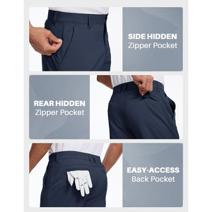 Pantalones cortos de golf transpirables para hombre con logotipo personalizado para campañas de venta minorista de fitness y de marca Impresión OEM - Product Image 3