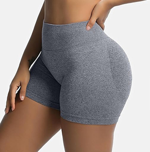 Shorts de sport taille haute sans coutures pour femme en Spandex/Nylon, séchage rapide, respirants, pour fitness et entraînement - Product Image 6