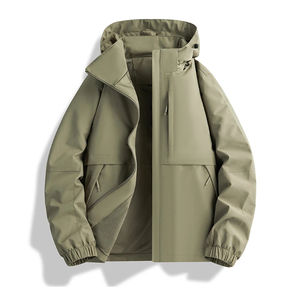 Chaqueta Cortavientos Deportiva Transpirable Personalizable, Chaqueta Cortavientos de Lona Negra con Forro Polar, Chaquetas de Invierno Impermeables de Diseño para Hombre y Mujer - Product Image 5