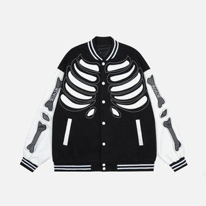 Veste universitaire pour hommes en laine de haute qualité, manches en cuir, broderie, patch, article très demandé - Product Image 3