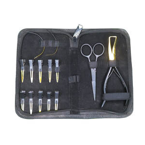 Meilleur kit d'outils d'extension de cheveux de luxe en métal fer type C aiguilles anneau de séparation et pinces pinces de qualité - Product Image 3