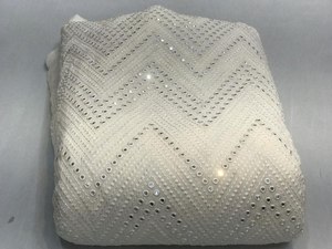 Tela de encaje bordado de Georgette de viscosa pura con trabajo de espejo para vestidos de estilo liso de lujo para niñas con características memorables - Product Image 3