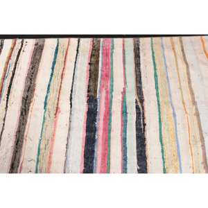 Tapis moderne en laine beige de 3.6x9.4 pieds, tissage plat turc, motif patchwork, tapis de salon pour les adolescents pour les décorations - Product Image 5