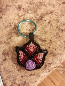 Folk Design Handmade Embroidered Bead <b>Keychain</b> Beaded <b>Keychain</b> from india Handmade for Wristlet - Product Image 2