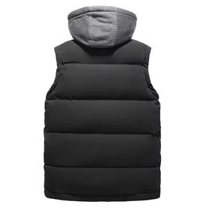 Personalizado de invierno burbuja Puffer chaleco cremallera bolsillo logotipo personalizado chaquetas sin mangas Chaleco de los hombres con capucha OEM de alta calidad hombre Casual - Product Image 6