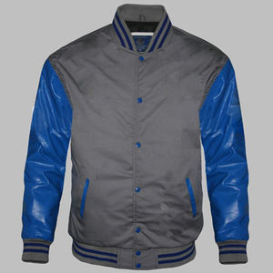 Última fábrica de encargo de los hombres Varsity chaqueta abrigo Slim Fit algodón lana cuero mangas CollegeBaseballjacket para hombres DDP envío - Product Image 5