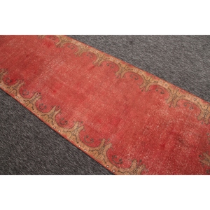 พรมวินเทจ ขนาด 2.7x9.1 ฟุต พรมขนาดเล็ก สีน้ำตาลแดง - Product Image 4