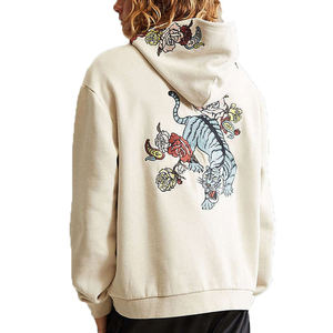 Vente en gros de sweat à capuche surdimensionné pour hommes de couleur taupe avec broderie de logo pour automne saison sweats à capuche pour hommes - Product Image 1