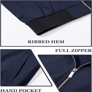 Blouson aviateur à manches longues pour hommes personnalisable en usine OEM Offre Spéciale confortable de grande taille à col montant et coupe ajustée pour l'hiver - Product Image 5